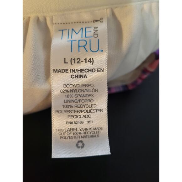 NWT Time and Tru large 12-14 pink/purple bikini top - Picture 3 of 4